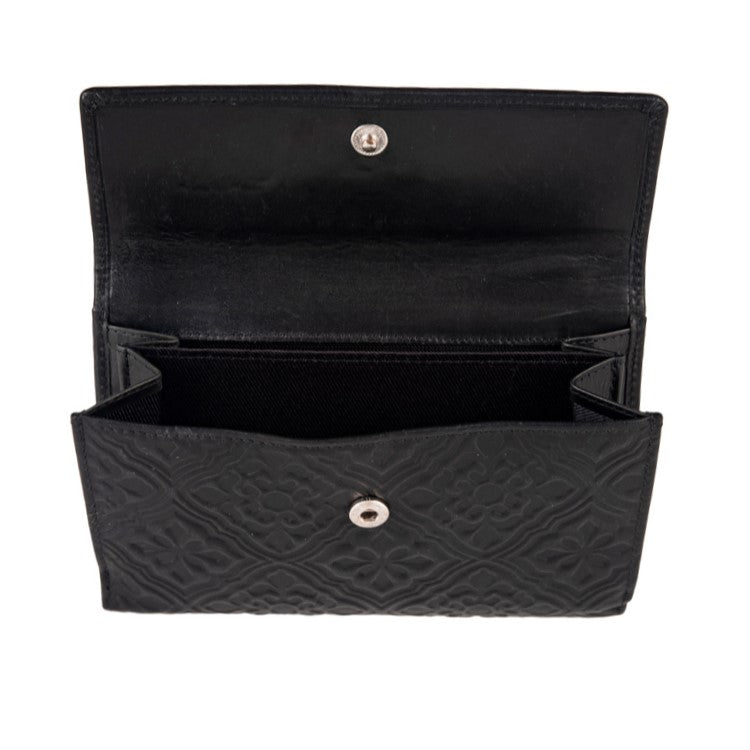 Δερμάτινο Γυναικείο Πορτοφόλι HUF 10-856R Μαύρο
