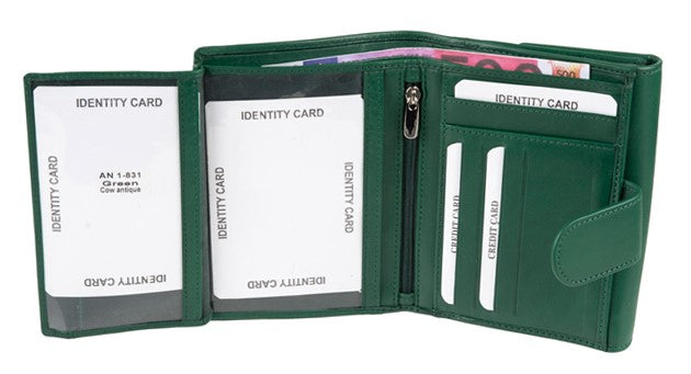 Γυναικείο Δερμάτινο Πορτοφόλι AN 1-831 Green