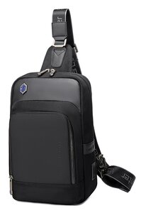 ARCTIC HUNTER τσάντα Crossbody XB00116, θήκη για tablet, αδιάβροχη μαύρη