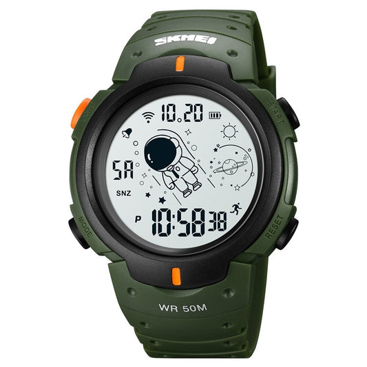 Skmei 1820 Αδιάβροχο Ρολόι 50M με καουτσούκ λουράκι Army Green
