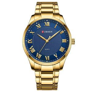 Curren 8409 Ανδρικό Ρολόι με Μπρασελέ και Μπλε Καντράν Blue