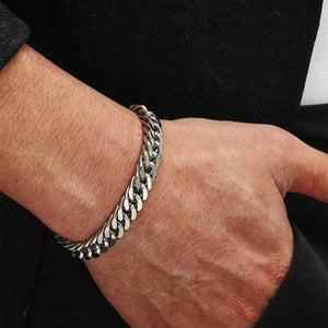 Ατσάλινο Βραχιόλι ΑΑ-10 Silver Chain 9MM
