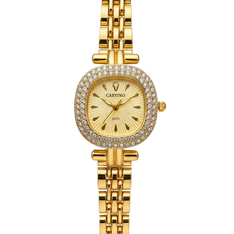 Vintage Γυναικείο Ρολόι Gold με Χρυσό Μεταλλικό Μπρασελέ