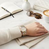 Vintage Γυναικείο Ρολόι Sofia Gold White με Μεταλλικό Μπρασελέ