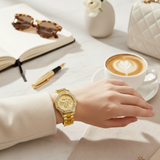 Vintage Γυναικείο Ρολόι Sofia Gold με Μεταλλικό Μπρασελέ