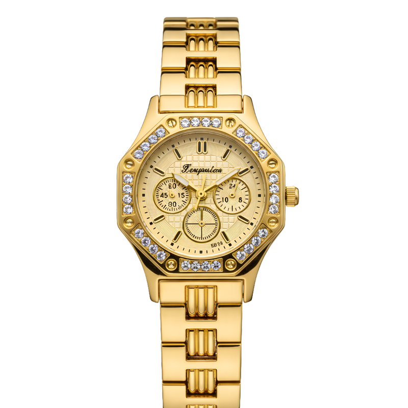 Vintage Γυναικείο Ρολόι Sofia Gold με Μεταλλικό Μπρασελέ