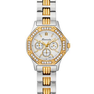 Vintage Γυναικείο Ρολόι Sofia Gold White με Μεταλλικό Μπρασελέ