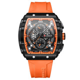 Оранжев часовник Curren RD-190 с черен циферблат и оранжева каишка