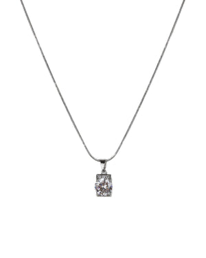 Αλυσίδα λαιμού με πέτρα MSN-11 - Ασημί