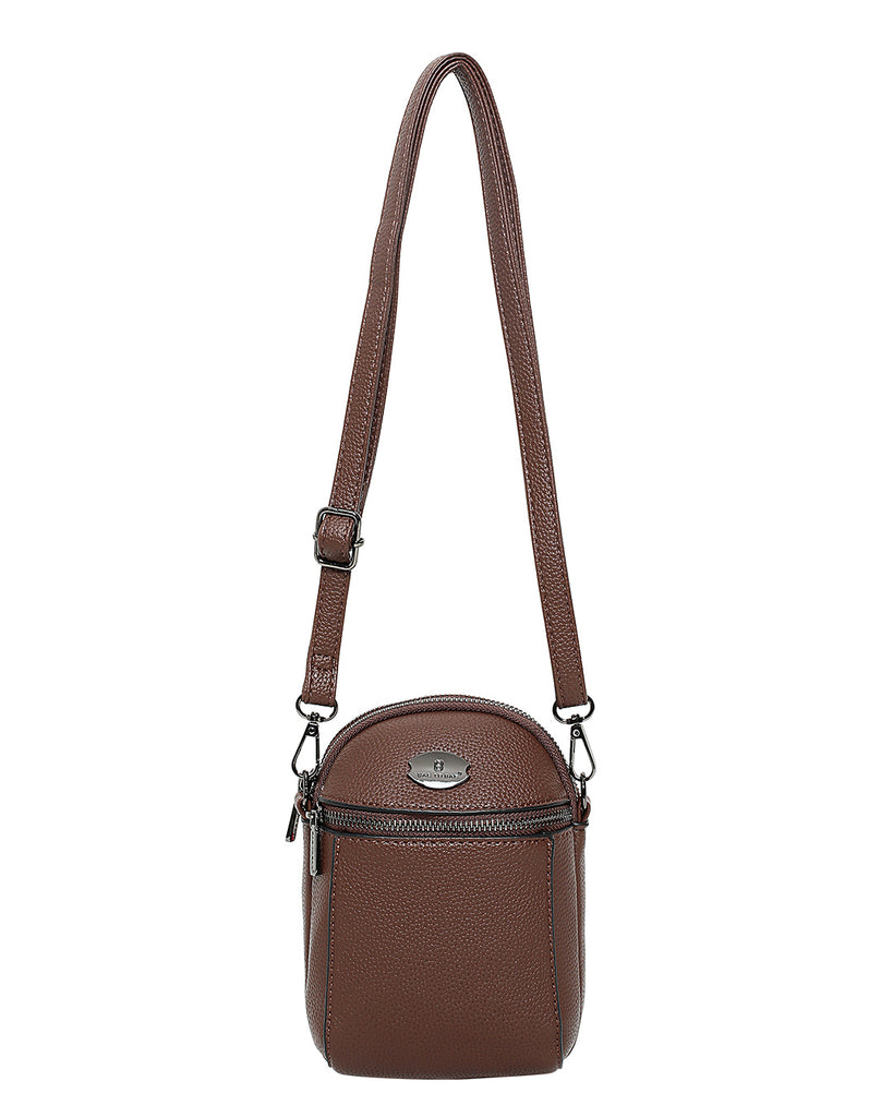 Τσάντα χιαστή HJ1007 - Καφέ