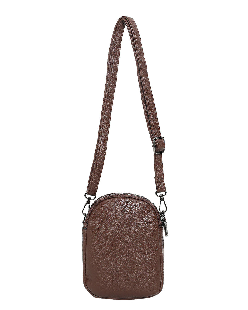 Τσάντα χιαστή HJ1007 - Καφέ