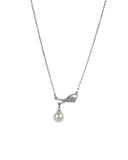 Αλυσίδα λαιμού με πέρλα DJ-095 - Ασημί