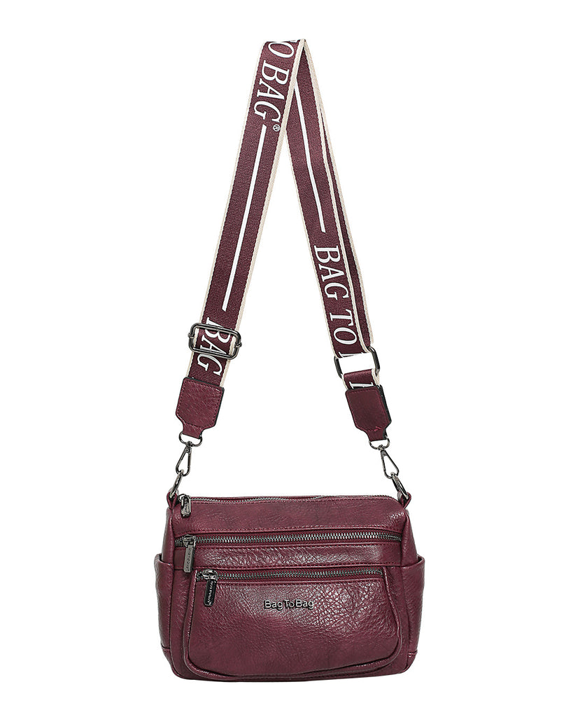 Τσάντα χιαστί WH3017 - Μπορντό