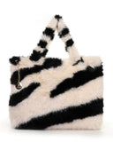 Γούνινη τσάντα ώμου XY-2408 - Animal Print