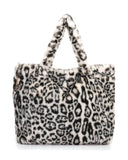 Γούνινη τσάντα ώμου XY-2408 - Ασπρο/Μαύρο