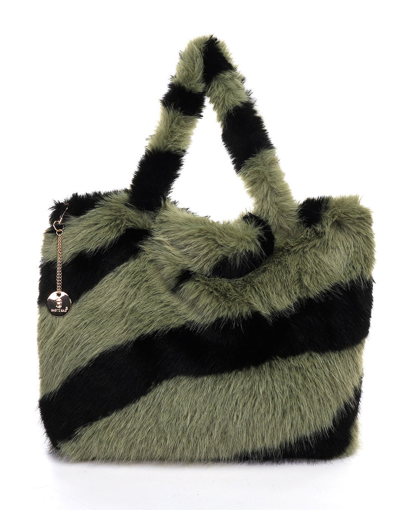 Γούνινη τσάντα ώμου XY-2408 - Πράσινο