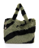 Γούνινη τσάντα ώμου XY-2408 - Πράσινο
