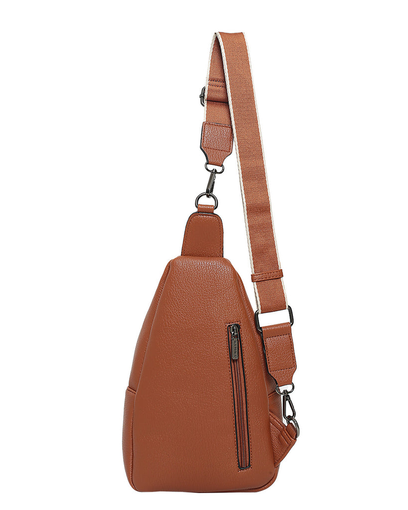 Τσάντα χιαστή QR-23973 - Κάμελ