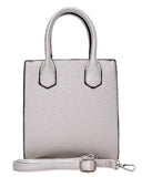 Τσάντα χειρός QR-23927 - Ασημί