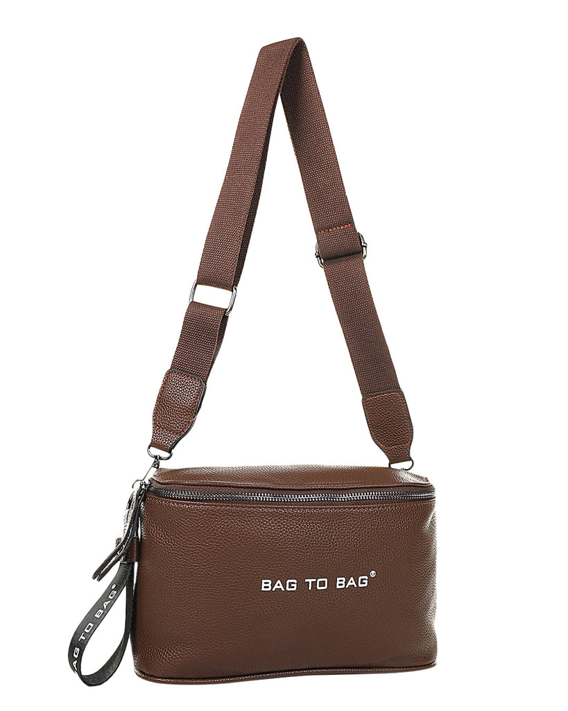 Τσάντα χιαστή JX-9121 - Καφέ