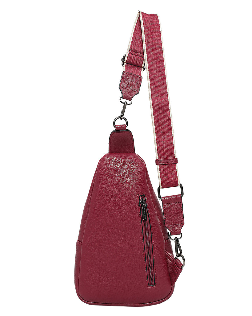 Τσάντα χιαστή QR-23971 - Μπορντό