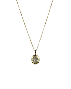 Αλυσίδα λαιμού με πέτρα DJ-057 - Χρυσό