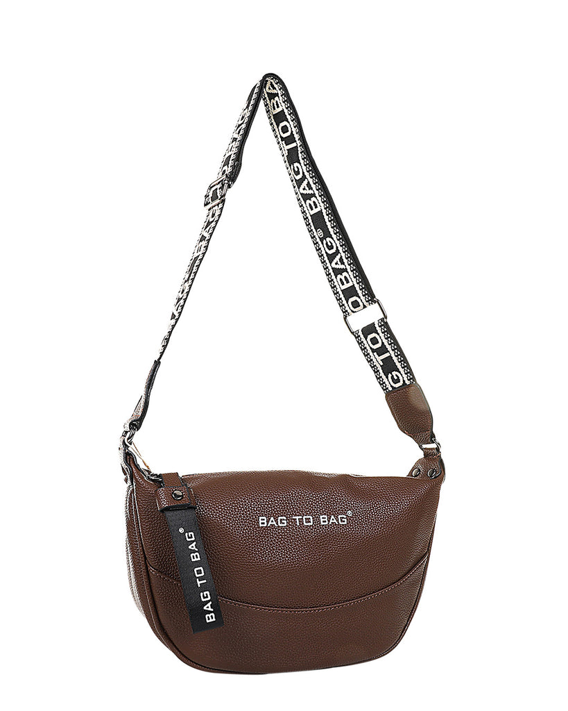 Τσάντα χιαστή JX-9116 - Καφέ