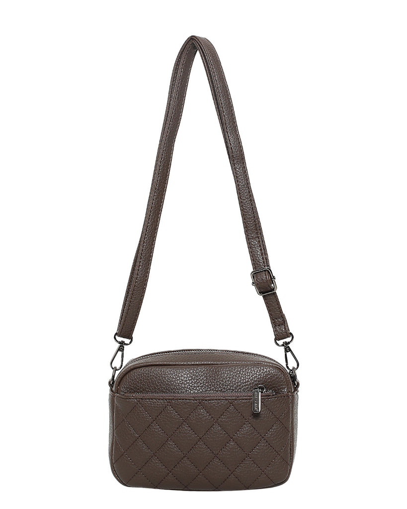 Τσάντα χιαστή HJ1009 - Καφέ