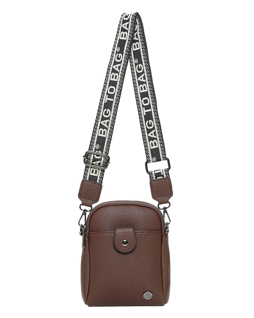 Τσάντα χιαστή SP9217 - Καφέ