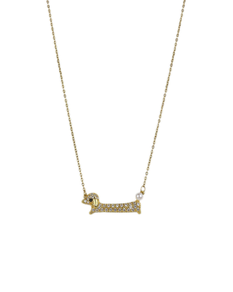 Αλυσίδα λαιμού με σκυλάκι DJ-045 - Χρυσό