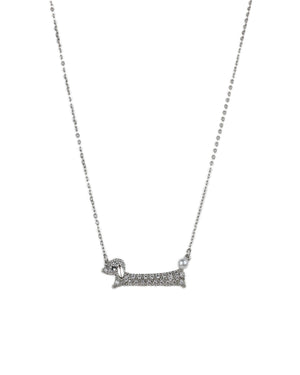 Αλυσίδα λαιμού με σκυλάκι DJ-045 - Ασημί