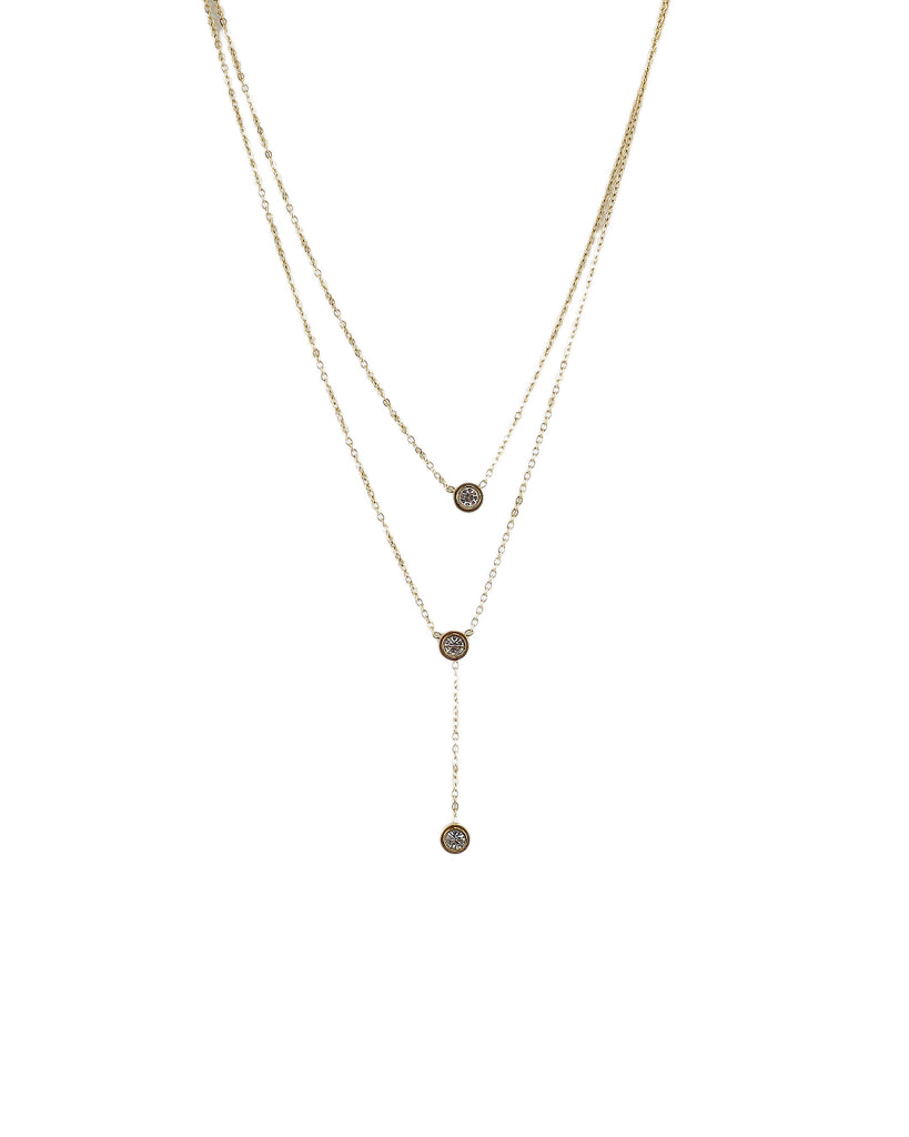 Διπλή αλυσίδα λαιμού DJ-010 - Χρυσό