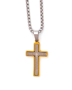 Αλυσίδα λαιμού με σταυρό WW-K439 - Ασημί