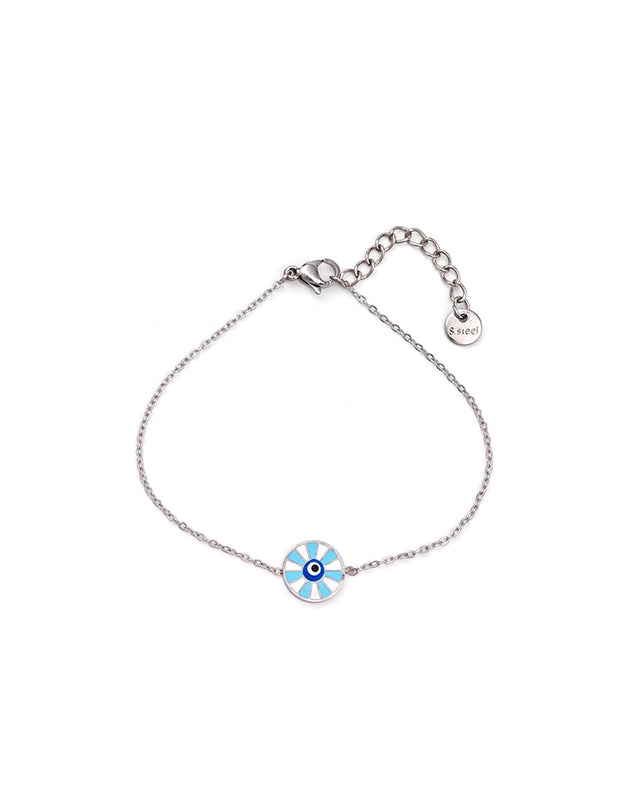 Βραχιόλι με διακοσμητικό ματάκι JN-B111 - Ασημί