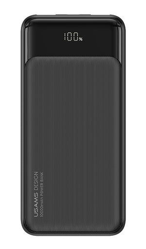 USAMS power bank US-CD198, 3x θύρες εξόδου, 10000mAh, 10W, μαύρο