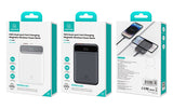 USAMS power bank US-CD214, 2x έξοδοι, wireless, 10000mAh, 20W, λευκό