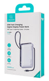 USAMS power bank CD228 με 2x καλώδια, 2x θύρες εξόδου, 10000mAh, 20W, ασημί