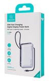 USAMS power bank CD228 με 2x καλώδια, 2x θύρες εξόδου, 10000mAh, 20W, ασημί
