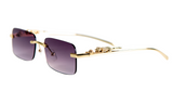 Дамски слънчеви очила Ace Simons с метални детайли и градиентни лилави стъкла SN-138