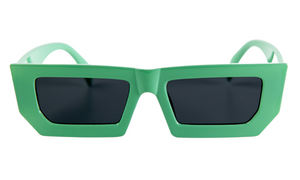 Дамски слънчеви очила Ace Simons със зелена многоъгълна рамка и черни стъкла SN-174