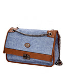 Τσάντα ώμου με αλυσίδα LX-2157 - Γαλάζιο