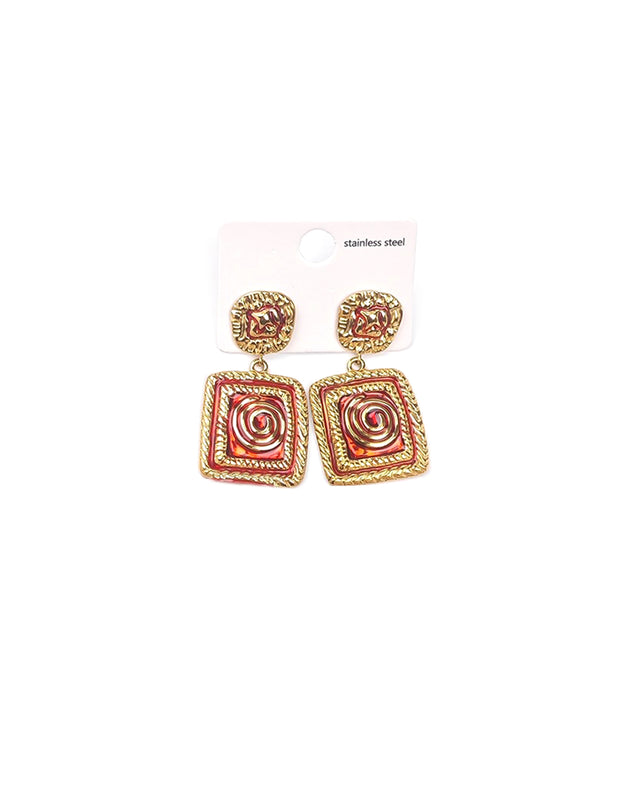 Κρεμαστό σκουλαρίκι OO-S423 - Κόκκινο