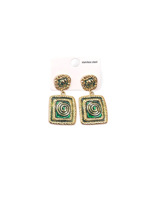 Κρεμαστό σκουλαρίκι OO-S423 - Πράσινο