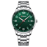 Curren 8411 Silver Green Ρολόι με Πράσινο Καντράν και Ασημένιο Μπρασελέ