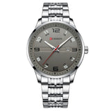 Сребристосив часовник Curren 8411 със сив циферблат и сребърна гривна