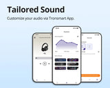 TRONSMART headphones Sounfii Q20, ασύρματα & ενσύρματα, ANC, Φ40mm, 500mAh, μαύρα