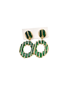 Κρεμαστό σκουλαρίκι OO-S431 - Πράσινο