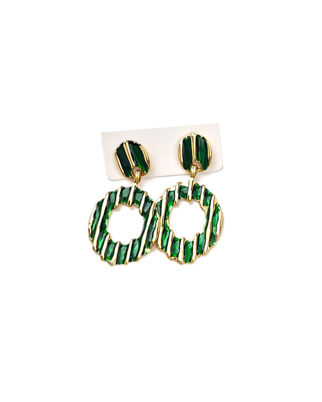 Κρεμαστό σκουλαρίκι OO-S431 - Πράσινο