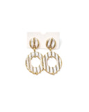 Κρεμαστό σκουλαρίκι OO-S431 - Ασπρο