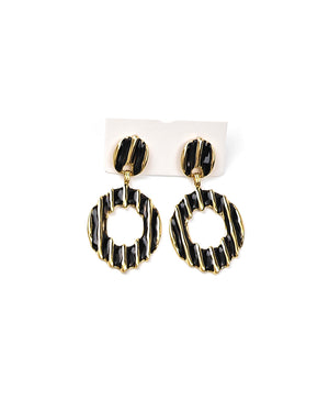 Κρεμαστό σκουλαρίκι OO-S431 - Μαύρο